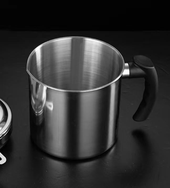 Phinicco Candle Making Pouring Pot, 44oz 1.3L Wax Melting Pot and Spoon 304 Stainless Steel Candle Making Pitcher Heat-Resistant Handle