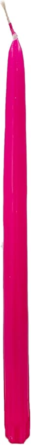 D'light Online Premium Quality Elegant 12" Berry Hot Pink - Fuchsia Taper Candles Premium Quality Hand-Dipped Tapered Candles, Dripless and Smokeless - Set of 12 Individually Wrapped (12 Inch, Berry)