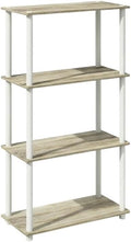 Furnifact Sonoma Oak White Bookcase with Modern Design, Durable Wooden Construction, Stylish Storage Solution for Home or Office