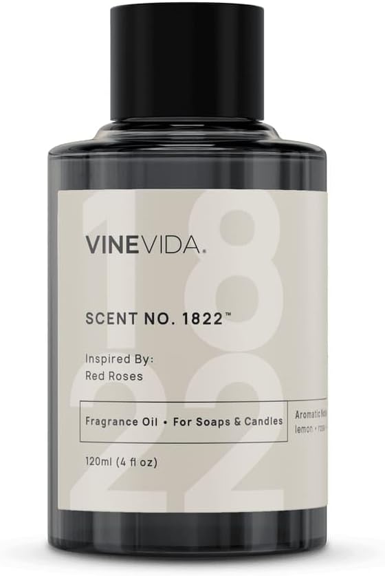 VINEVIDA [120mL] Red Roses Fragrance Oil for Candle Making - Natural Candle Oil Scents - Soap Making Essential Oil - Made in USA