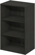 Furnifact Espresso Bookcase, Wood Construction, Modern Design, Durable Storage, Versatile, for Living Room or Office Organization