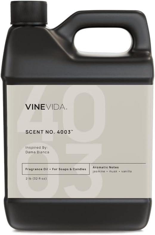 VINEVIDA [32oz] DAMA Bianca Fragrance Oil for Candle Making - Natural Candle Oil Scents - Soap Making Essential Oil - Made in USA