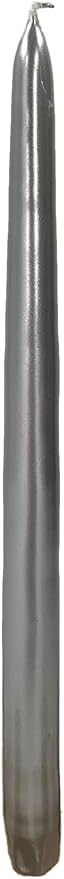 D'light Online Premium Quality 12" Metallics Taper Candles - Unscented, Dripless and Smokeless for Christmas Decor, Holiday Dinners and Festive Parties - Set of 12 (12 Inch, Lustrious Metallics)