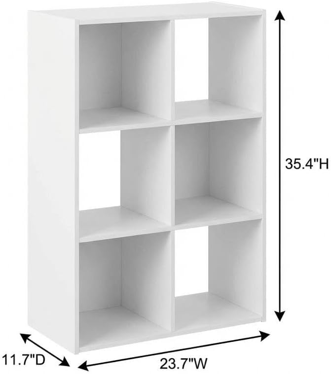 Furnifact White Bookcase with Durable Wooden Construction, Modern Design, Ample Storage, Stylish Finish, Ideal for Home or Office Use