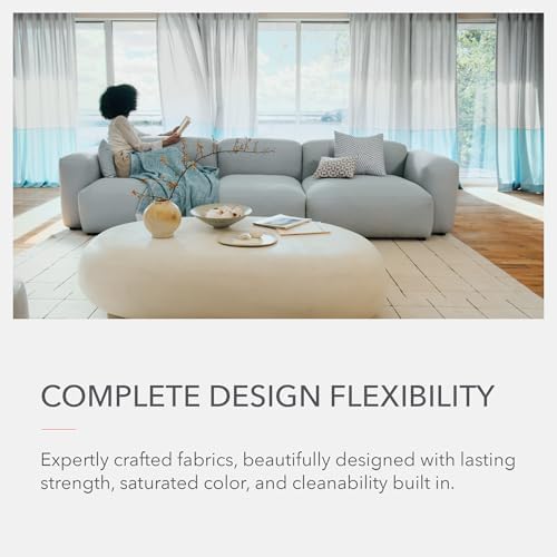 Sunbrella Outdoor Fabric by The Yard | Cast Charcoal | Official Sunbrella Seller | Indoor or Outdoor Upholstery Fabric for Chairs, Cushions, Drapery, Pillows, Furniture