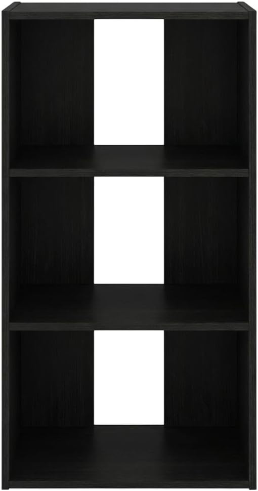 Furnifact Espresso Bookcase with Wood Construction, Tall Storage, Modern Design, Compact Size, Ideal for Home or Office Organization