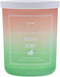 DW Home Guava Kiwi Scented Candle – Tropical Fruit Fragrance with Guava, Kiwi & Melon Notes, Long Burning 15 oz Double Wick Jar Candle for Home Fragrance