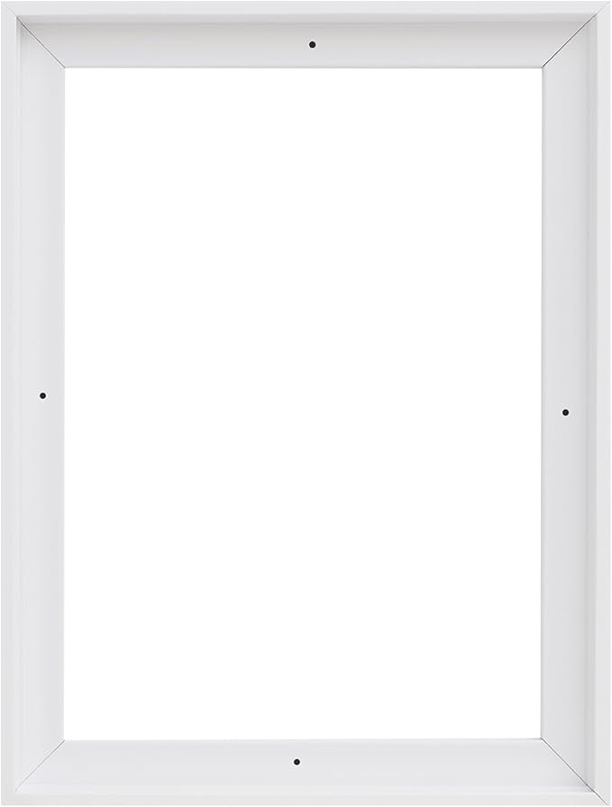 Pixy Canvas Floater Frame 14x20 for 3/4 (0.75) inch Deep Canvas Paintings/Canvas Prints/Wood Canvas Panels/Wall Art/Wall Decor/Home Decor/Artwork (White, 14 x 20 inch, Portrait)