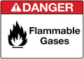 Danger Flammable Gases Sign Metal 8X12 Inch Rust Free Aluminum,Uv Ink Printing,Durable/Weatherproof Outdoor For Home