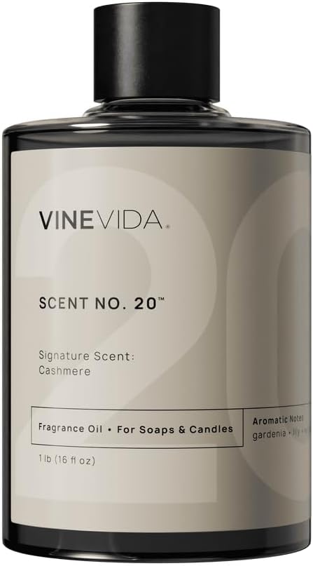 VINEVIDA [16oz] Cashmere Fragrance Oil for Candle Making and Soap Making - Premium Candle Scents for Soy Candles