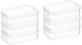 Lustroware (Set of 6) Micro Clear 13oz Kitchen Pantry Food Storage Container Set with Lid, Shatterproof, BPA Free, Dishwasher, Microwave Safe Canister, Fridge Refrigerator Organizer, Made in Japan