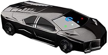 Dual Arc Plasma Lighter - Windproof, Touch-Start with LED Light, USB Rechargeable, Car Shape, Novelty Electric Lighter (Black)