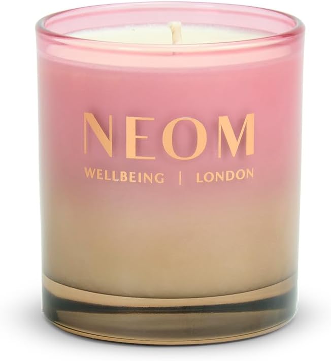 NEOM Sparkling Joy Scented Candle, 1 Wick, 185g I Ginger, Lime and Vetiver I 100% Naturally Derived Wax I 100% Natural Fragrances I Invigorating