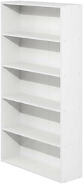 Furnifact White Bookcase with Modern Design, Durable Wooden Construction, Easy Assembly, Suitable for Living Room or Office Storage