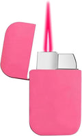 Torch Lighter, Pink Flame Lighter, Cute Pink Glitter Torch Windproof Cool Lighter, Metal Refillable Butane Lighter, Outdoor, Indoor, Camping, Candle, Birthday, Gift (Without Butane)