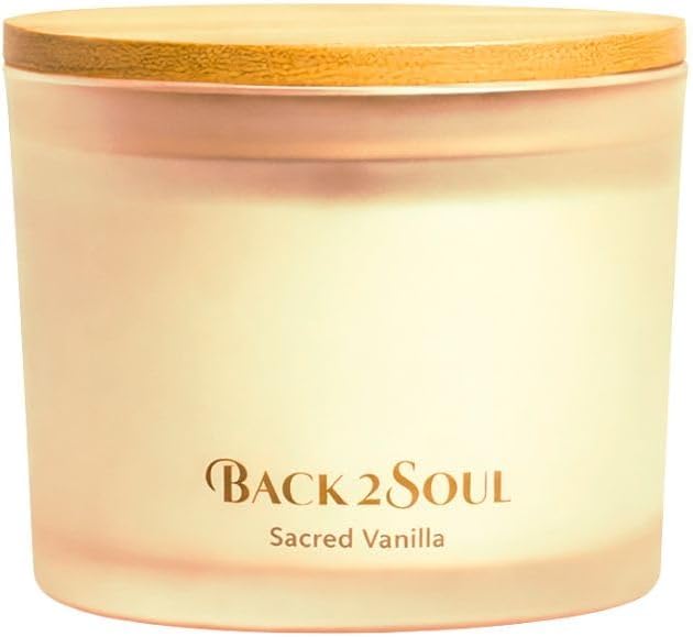 Non Toxic Candles 13.4 oz 50 Hours Burn Time, Scented Soy Candles, Clean Burning, Safe Non Toxic Design (Sacred Vanilla)