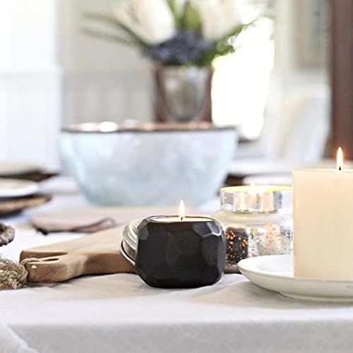 Hyggelight - The Growing Candle, Mint & Eucalyptus Scented, 13oz Ceramic Pot, Aromatherapy Candles, 100% Soy, Emma