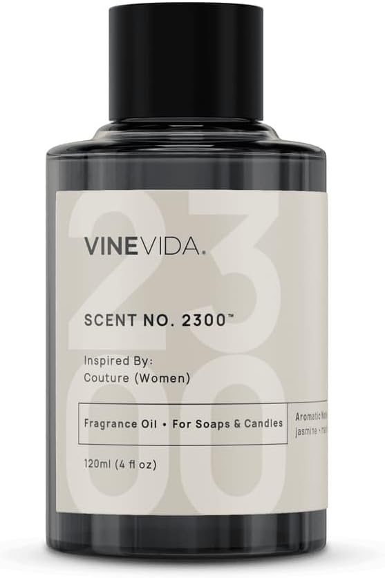 VINEVIDA [120mL] Couture (Women) Fragrance Oil for Candle Making - Natural Candle Oil Scents - Soap Making Essential Oil - Made in USA
