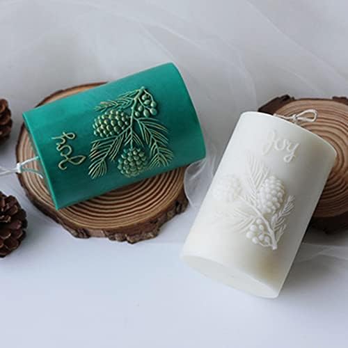 3D Cylinder Pine Cone Candle Mold,Silicone Clay Soap Mould for Making Soy Wax Beeswax Candles Handmade Art Craft