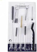 DECFLO 17 PCS Paint Spray Gun Cleaning Maintenance Brush Kit - Wire Lubricant Cleaner w/Nylon Mini Brushes and Needles for Tattoo Equipment，HVLP Airbrush Nozzles