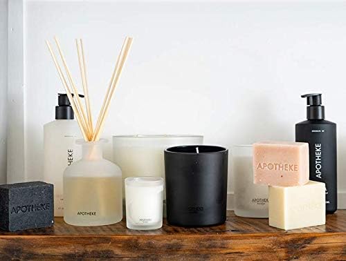 Apotheke Signature Scented Candles for Home, Sea Salt Grapefruit - 10.5 oz - Soy Wax, Non Toxic, Large Jar White - Luxury Candle Gifts for Women & Men - Pepper, Dew Drops, and Tarragon