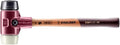 Halder Simplex Soft-Faced Mallet 3028.050 – Medium-Hard Rubber Insert, Hard Nylon Insert, Cast Iron Housing with Handle Protection Sleeve, Varnished Wooden Handle, 50mm, 2.5 lbs.