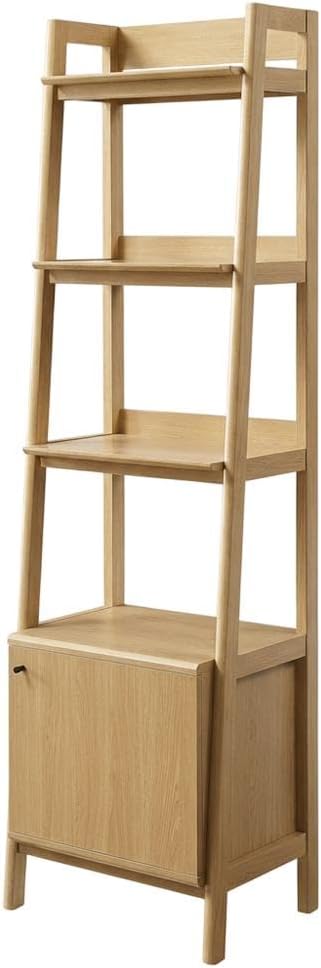 Furnifact Oak Bookshelf with Durable Wooden Construction, 21-Inch Height, Modern Design, Suitable for Living Room, Office, or Bedroom Storage