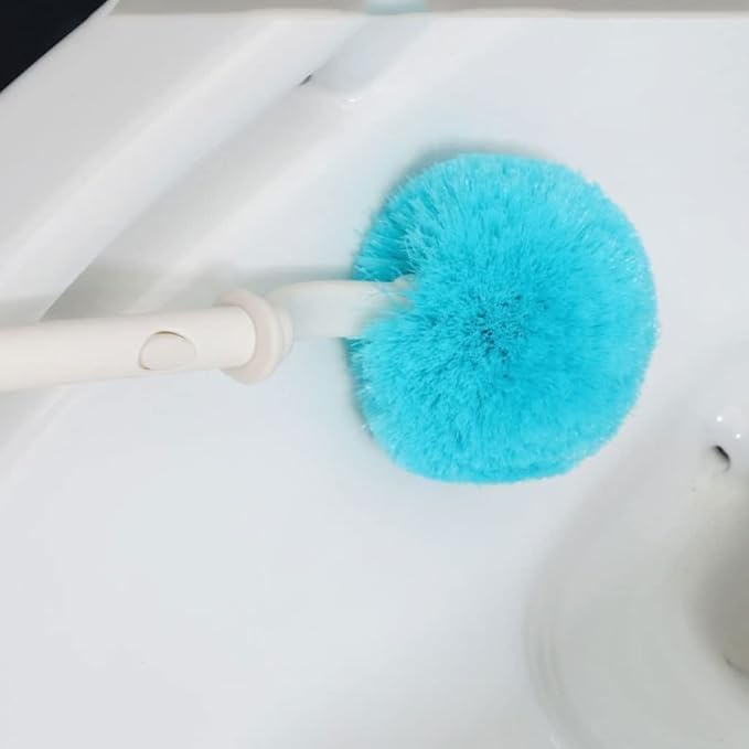 Toilet Brush Toilet Brushes for Bathroom with Holder Long Handle Toilet Brush Microfiber Brush Head for Bathroom Toilet Cleaning Toilet Tools (Blue 36 * 9.5cm)