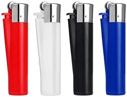 Lighter Design Pill Box Stash Can Storage Container - Strikes Like A Real Lighter!, Assorted Colors, 4ct, PBLIGHT