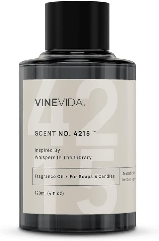 VINEVIDA [120 Ml] Scent NO. 4215 Inspired by Whispers In The Library | Premium Fragrance Oil for Candle Making & Soap Making | Candle Scents for Soy Wax | Scented Oils for Car Freshies & Bath Products