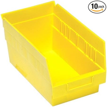 QUANTUM STORAGE SYSTEMS QSB208YL STORE-MORE Part Organizer Yellow Bins 18" L x 9" W x 6" H 10 Pack
