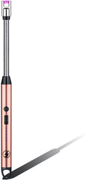 Bend-It Flexible Neck Arc Lighter — USB Rechargeable, Windproof & Flameless | Long Reach for Deep Jar Candles, Stove, BBQ & Fireplace - Pink