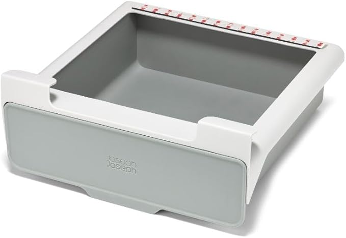 Joseph Joseph CupboardStore Under-Shelf Storage Drawer – Space-Saving Kitchen Organizer, Made from Recycled Plastic