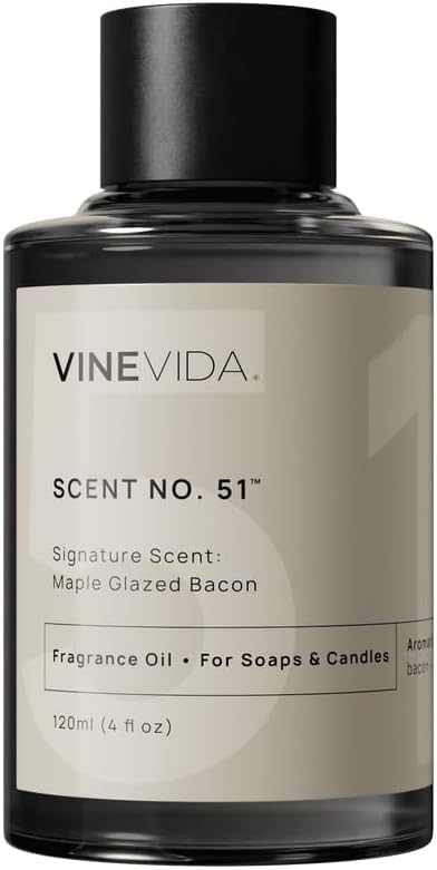 VINEVIDA [4oz] Maple Glazed Bacon Fragrance Oil for Candle Making and Soap Making - Premium Candle Scents for Soy Candles