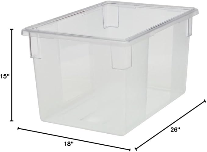 Rubbermaid Commercial Products-Food Storage Box/Tote, 21.5 Gallon, Clear, for Restaurant/Kitchen/Cafeteria