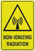 Warning Non Ionizing Radiation Sign 12X8 Inch Aluminum Uv Ink Printed For House And Business