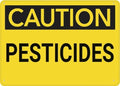 Caution Pesticides Sign Metal 8X12 Inch Rust Free Aluminum,Uv Ink Printing,Durable/Weatherproof Outdoor For Home