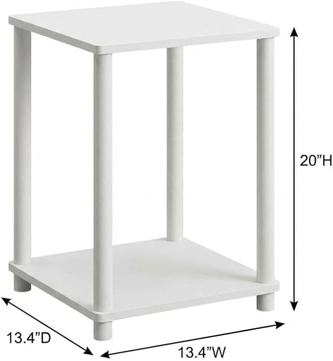 Furnifact White Bookcase with Wood Construction, Single Piece Design, Modern Storage Solution for Home and Office, Durable and Spacious