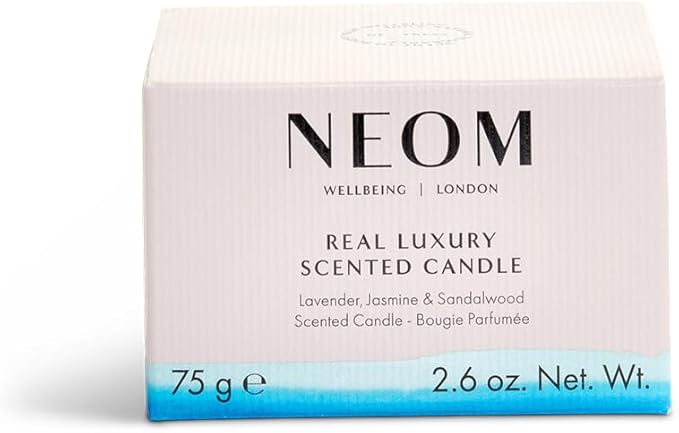 NEOM - Candle, Travel Size | Lavender, Jasmine & Rosewood | Scented Candles for On-The-Go | Luxury Aromatherapy Candles | Essential Oil Candle | Tranquil & Relax | Signature De-Stress Scent