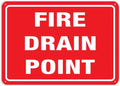 Fire Drain Point For Business 8""X12"" Rust Free Aluminum Uv Printed,4 Pre-Drilled Holes.Durable/Weatherproof