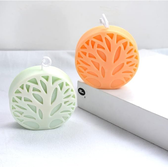 Cestony 3D Tree of Life Silicone Molds for Making Candle Resin Pillar Aromatherapy Gypsum Wax Soap Flower Specimen Clay Craft