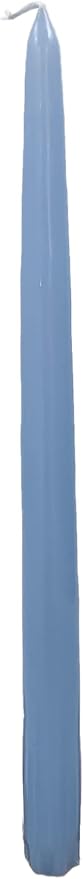 D'light Online Elegant 10" Light Blue Taper Candles, Premium Quality Hand-Dipped Tapered Candles, Dripless and Smokeles - Set of 12 Individually Wrapped (10 Inch, Light Blue)