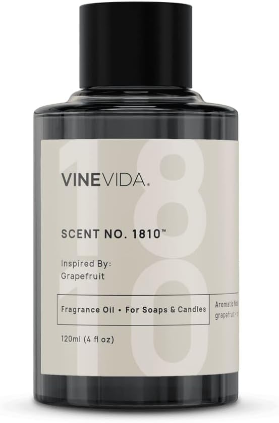 VINEVIDA [120mL] Grapefruit Fragrance Oil for Candle Making - Natural Candle Oil Scents - Soap Making Essential Oil - Made in USA