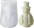 Snowman Silicone Molds, Snowmen with Scarf Candle Mold for Soap Soy Wax DIY Handcraft, Yeti Resin Molds Gift Wedding Party Home Dinner Festive Days Car Decoration