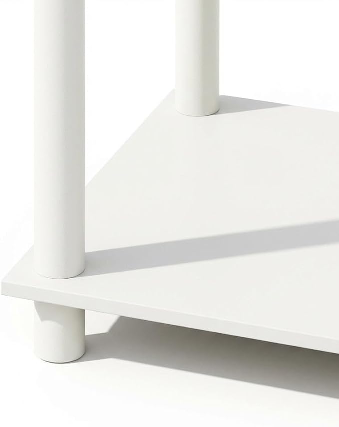 Furnifact White Bookcase, Modern Design, Sturdy Wood, Home or Office Storage, Ample Space for Books and Decorative Items