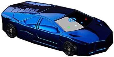 Dual Arc Plasma Lighter - Windproof, Touch-Start with LED Light, USB Rechargeable, Car Shape, Novelty Electric Lighter (Blue)