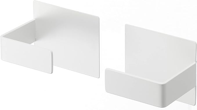 Yamazaki Industries 5225 Magnetic Holding Type Kitchen Paper Holder, White, Approx. W 3.9 x D 3.9 x H 3.9 inches (10 x 7.5 x 10 cm) (Per One), Plate, Large Type Compatible