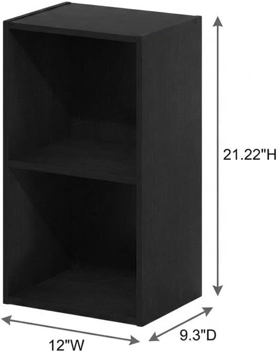 Furnifact Blackwood Bookcase with Classic Wooden Design, Sturdy Construction for Living Room and Office, Elegant Storage Solution
