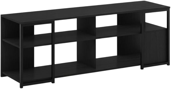 Furnifact Americano/Black Modern TV Stand for up to 65 Inch TVs, Metal and Wood Construction, Stylish and Durable Living Room Storage Solution