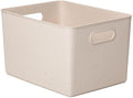 Superio Ribbed Collection - Eco-Friendly Decorative Plastic Basket Open Home Storage Bins Organizer, X-Large (1 Pack) Container Boxes for Organizing Closet Storage Bins for Shelves 22 Liter/23 Quart